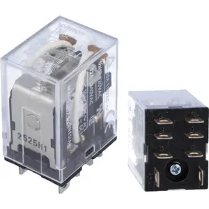 Relé industrial 24VDC 10A DPDT (8 Faston)