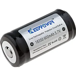 Bateria Li-Ion ICR18350 3.7V 900mAh Ø18x37mm