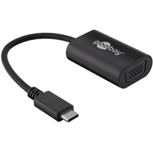 Conversor USB-C 3.1 macho > VGA fêmea (15-pin) - 20cm - preto
