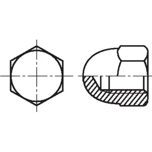 Tuerca de ala hexagonal de acero inoxidable M3