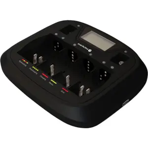 Carregador para 1-6 baterias AA e AAA ou 1-4 baterias C e D ou 1-2 baterias 9V com LCD