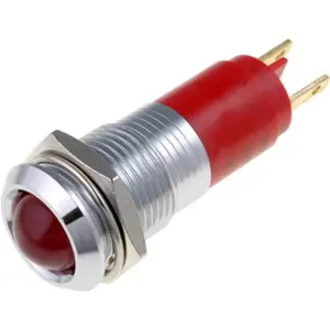 Indicador LED metálico 24..28VDC Ø14.2mm vermelho