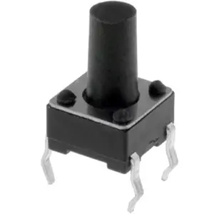Botão miniatura 6x6x(9.5)mm SPST-NO 12VDC 50mA THT 1N