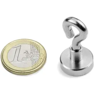 Íman Neodymium (NdFeB) com ilhós N38 Ø16mm