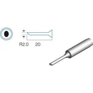 Ponta de substituição para ferro de soldar em bisel (2.0mm) - N9-2