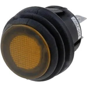 Interruptor basculante 2 posições estáveis - ON-OFF - 250VAC 10A (3 pinos) - luminoso laranja