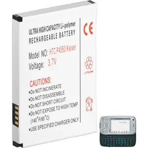Bateria para PDA compatível com HTC/Qtek Kaiser (KAS160) 1300mAh LiPoly 3.7V