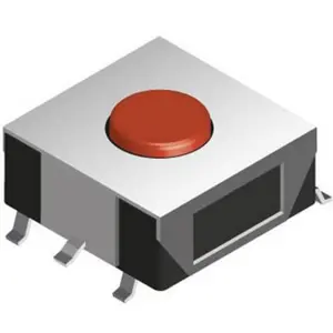 Botão miniatura 6.5x6.5x(2.5)mm 12VDC 50mA SMD