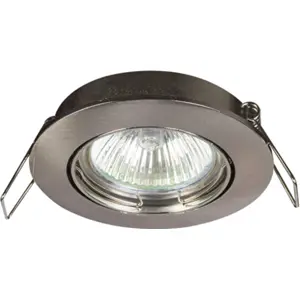 Aro redondo orientável com mola para lâmpadas GU10/MR16 Ø84mm - nickel