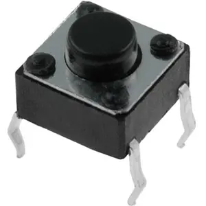 Botão miniatura 6x6x(5)mm SPST-NO 12VDC 50mA THT 1N