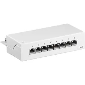 Mini painel Keystone CAT6 de 8 portas