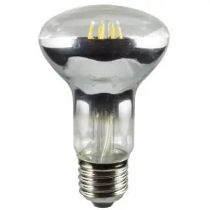 Lâmpada LED tipo filamento E27 R63 6W 2700K branco quente 320lm