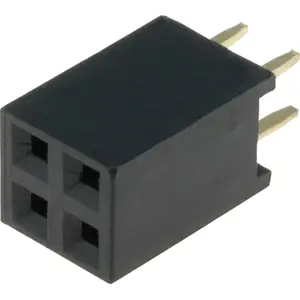 Barra de 4 pinos (2x2) fêmea 2.54mm para PCB
