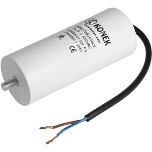 Condensador para motor 70uF 450V Ø48x124mm - c/ fios