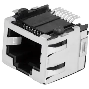 Ficha RJ45 Cat5 fêmea SMT para soldar em PCB 90º