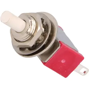 Botão interruptor de pressão unipolar SPDT ON-(ON) 125VAC 1A branco