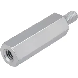 Espaçador fêmea/macho M3 em aço zincado - 60mm