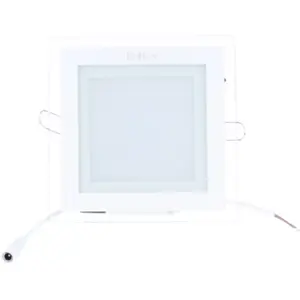 Downlight LED quadrado 230VAC 12W 840..900lm 4000..4500K 160x160mm (120x120mm) - com driver