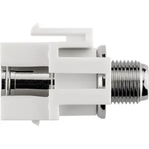 Keystone coaxial fêmea -> F fêmea - p/ embutir - branco