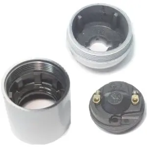Suporte para lâmpada E27, liso - branco