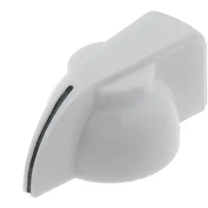 Botón "bico de pato" de encaje para potenciómetro [eje estriado] Ø19.5x14mm - blanco
