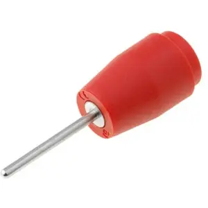 Ficha banana hembra 4 mm p/ PCB - rojo