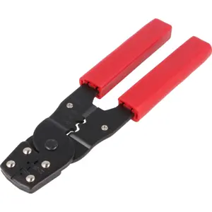 Alicate de cravar terminais não isolados abertos 0.08-2.5mm² e fechados 0.34-6.0mm² c/ cortador