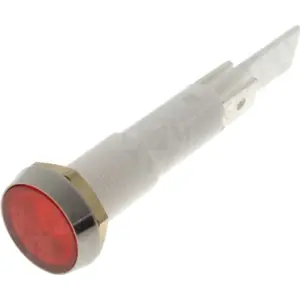 Indicador com lâmpada de neon vermelho 230VAC Ø13.3mm