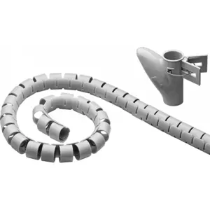 Manga em espiral para arrumar cabos Ø20mm x 2.5m c/ aplicador - cinzento
