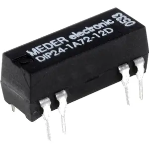 Relé reed 24VDC 1A SPST-NO (8 pinos) - Meder DIP24-1A72-12D