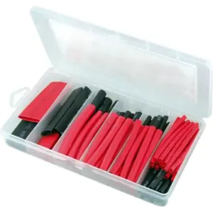 Kit de 80 mangas termoretrácteis com adesivo de 2 cores 76mm 3:1