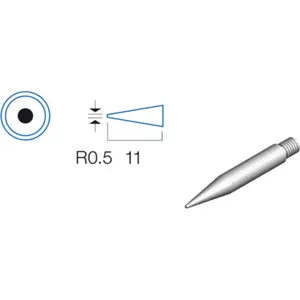 Punta de sustitución (0,5 mm) con rosca para soldador ZD-708