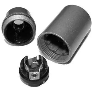 Suporte para lâmpada E14, liso - preto