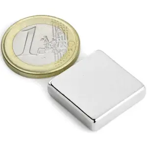 Íman Neodymium (NdFeB) quadrado N42 20x20x5mm