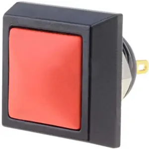Botão interruptor de pressão anti-vandalismo unipolar SPST OFF-(ON) 36VDC 2A para soldar - laranja