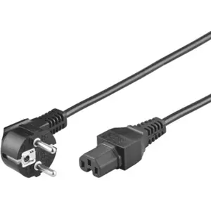 Cabo de alimentação schuko - IEC C15 (3 pinos) fêmea - preto - 2.0m