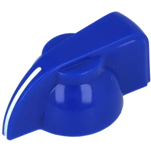 Botão ''bico de pato'' de encaixe para potenciómetro [veio serrilhado] Ø19.5x14mm - azul