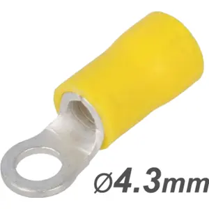 Terminal de olhal isolado amarelo (4.0-6.0mm²) M4 Ø4.3mm
