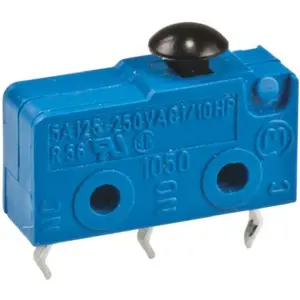 Microswitch miniatura sem patilha (IP40) SPDT 250VAC 5A