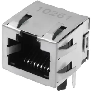 Ficha RJ45 Cat5 hembra para soldar en PCB 90º