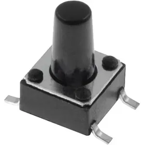Botón miniatura 6x6x(9.5)mm SPST-NO 12VDC 50mA SMD 1.6N