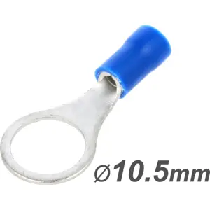 Terminal de olhal isolado azul (1.5-2.5mm²) M10 Ø10.5mm