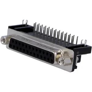 Ficha D-Sub DB25 pinos fêmea 90º - para soldar
