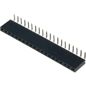 Barra de 20 pinos (1x20) fêmea 2.54mm 90º para PCB