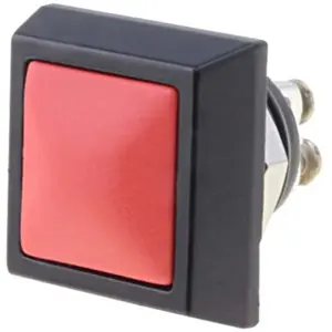 Botão interruptor de pressão anti-vandalismo unipolar SPST OFF-(ON) 36VDC 2A para aparafusar - vermelho