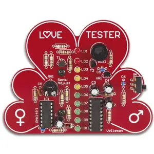 Mini kit de montaje de prueba de amor con LEDs y señal sonora
