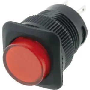 Botão interruptor de pressão unipolar vermelho OFF-(ON) SPST 250V 1.5A