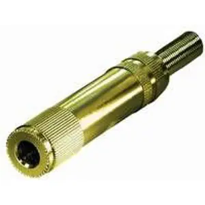 Ficha Jack6.3 STEREO Fêmea - Dourada