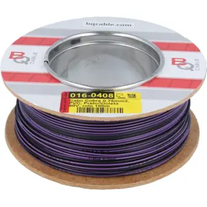 Bobine de fio de cobre multifilar 1x0.75mm² - preto/violeta - 100m