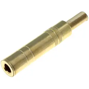 Ficha Jack6.3 STEREO Fêmea para soldar em cabo
